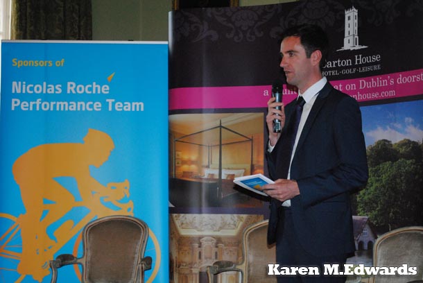 Le Team Nicolas Roche Performance Standard Life a été présenté en Irlande 8 Padraic Quinn , ancien coureur professionnel et directeur de Velotec