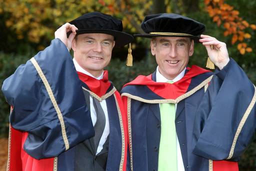 Brian O'Driscoll et Sean Kelly (Photo DCU) kelly odriscoll