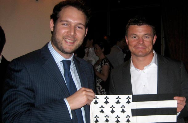 Brian O'Driscoll à gauche avec Mr Kergaravat (BZH NYC) odruic