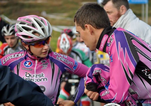Emeline Gaultier avec son coach Yoann Corbihan (Photo Mathilde L'Azou) Coach