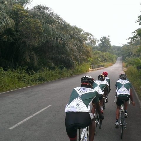 Avec le team Namibie Nedbank sur le Tour du Gabon aujourd'hui nedbank