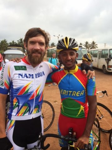Dan Craven et Meron Amanuel (Team Ride For help) ride for help