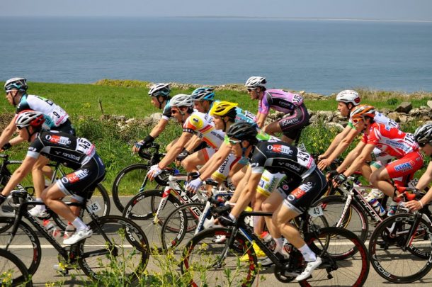 Le peloton arrivera a Belle île en Mer pour la dernière étape, photo Mathilde L'Azou