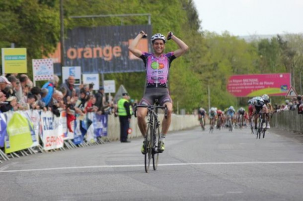 Nicolas David en solitaire à Plouay ( Photo Andréa Quémener)