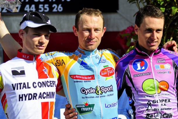 Championnat du Morbihan: Piotr Zielinsky devant David Chopin 8 Le podium de l'épreuve (Photo Camille Nicol)