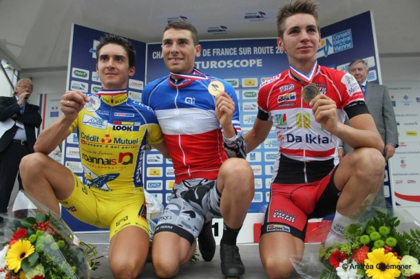 Le Breton Yann Guyot remporte le titre en amateur 7 Yann Guyot Champion de France avec Jérôme Mainard et Anthony Turgis photo Andréa Quémener