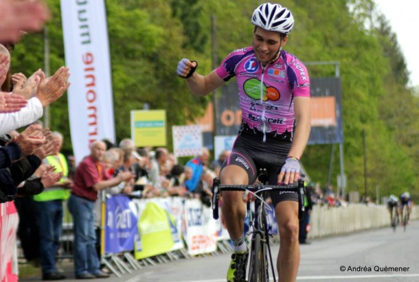 Nicolas David en solitaire sur la Classique Nantes-Riaillé 7 Nicolas David s'offre son 4ème bouquet cette saison photo Andrea Quémener