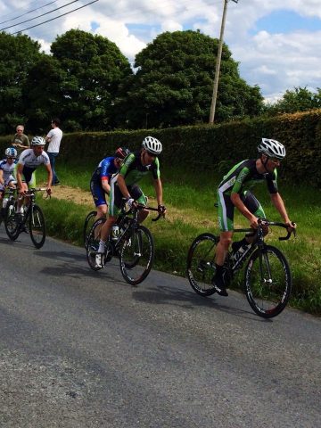 Irlande: le jeune Ryan Mullen en solitaire devant Sean Downey 8 Les An Post ChainReaction emmène l echappée avec Sean Downey, Jack Wilson et Ryan Mullen photo TOBY WATSON
