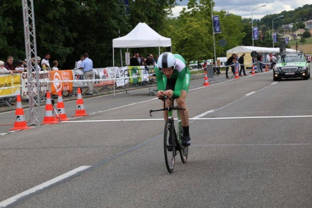 Championnat d'Europe du contre la montre espoirs: Stefan Kürn chez lui 8 L'Irlandais Conor Dunne termine à la 22ème place (Photo UEC)