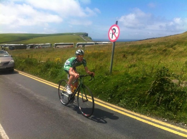 Eddie Dunbar réalise un numéro sur le Tour d'Irlande juniors 7 Eddie Dunbar lors de son long raid solitaire hier
