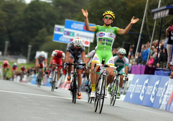 Maxime Cam vainqueur du GP PLouay élites 2014 photo Andrea Quémer pour Be Celt