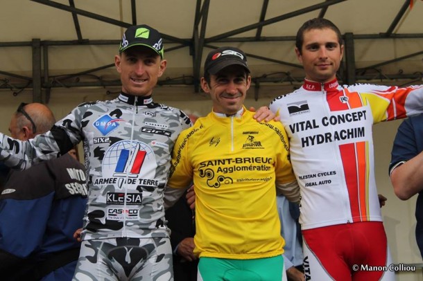 Le podium du général avec Julien Guay, enoturé de Benoit Sinner et Etienne Tortelier (Photo Manon Colliou) 