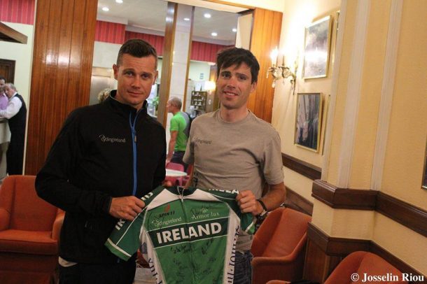 Les Irlandais Nicolas Roche et Philip Deignan ensemble chez SKY Photo Josselin Riou