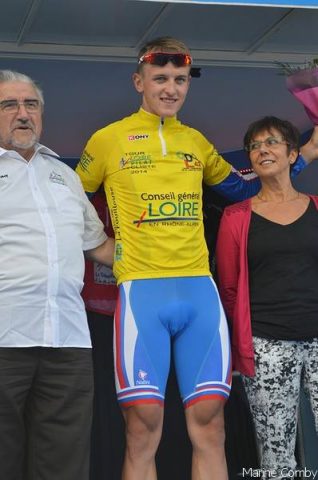 Stepan Kurianov leader du début à la fin du tour du Loire Pilat (Photo Marine Comby) 