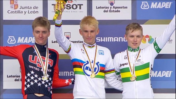 Le podium juniors (photo UCI) 