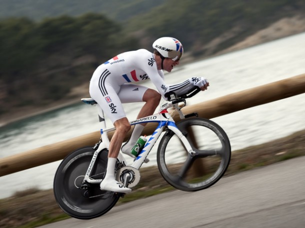 Badley Wiggins remporte le chrono (photo team Sky) 