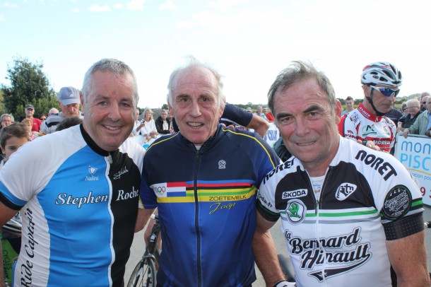 Stephen Roche et Joop Zoetemelk: "Le temps n'a aucune emprise sur Bernard" 7 Stephen Roche et Joop Zoetemelk seront aux côtés de leur ancien adversaire et ami Bernard Hinault ce soir à Calorguen