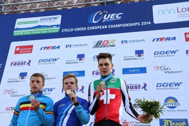Le podium juniors (photo UEC) 