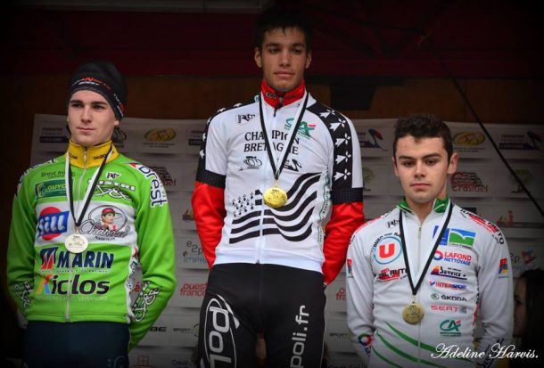 Le podium du championnat de Bretagne espoirs (photo  Adeline Harvis) 