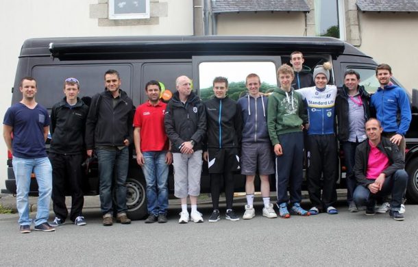 Nicolas Roche (SKY) est le parrain du Trophée Centre Morbihan 9 Le team Nicolas Roche Performance avec Hennebont cyclisme sur le dernier Trophée Centre Morbihan (photo Andréa Quémener)