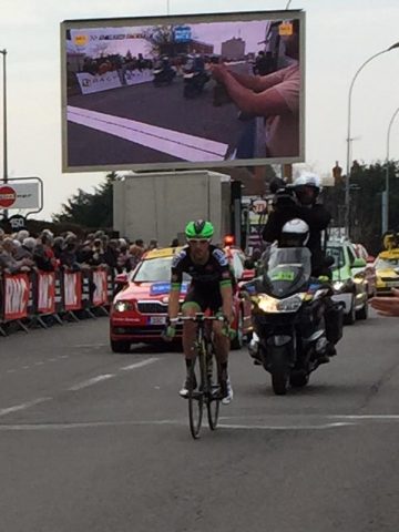 Arnaud Gérard, à l'entrée du circuit final (pht Loic Drouard) 