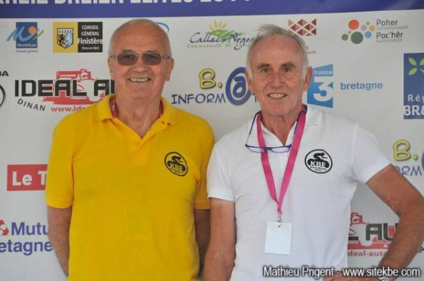 Alain Baniel a gauche avec Joop Zoetemelk, le parrain de l édition 2014