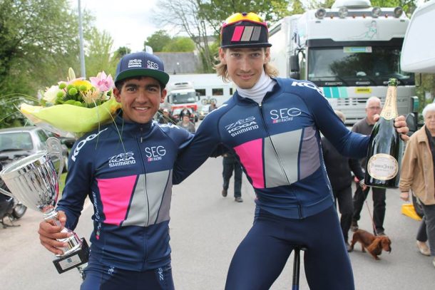 Alex Peters (SKY) et Jasper Bovenhuis qui vient de signer chez Cannondale Garmin (photo Be Celt)