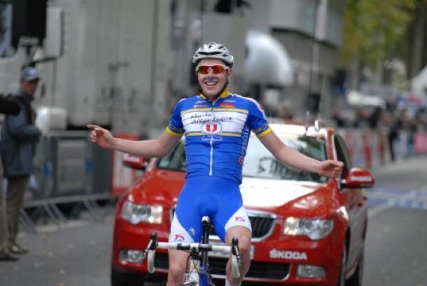 Son plus beau souvenir sur le Paris Tours espoirs en 2011 (photo Mathieu Cloarec)