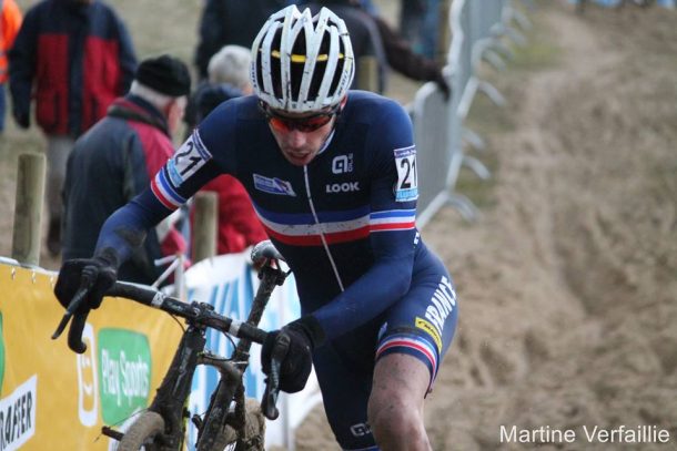 Coxyde espoirs: Eli Iserbyt au sprint, Clément Russo 4ème 8 Clément Russo termine 4ème à Coxyde (photo Martine Verfaillie)