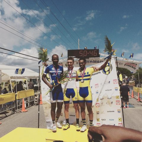 Champion du contre la montre des Caraibes devant le Martiniquais Emile Demazy et son compatriote Russel Elcock.