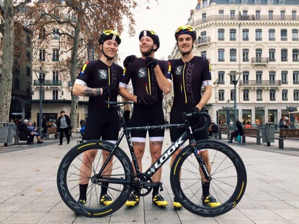 Le "Team Look Criterium" avec Félix Lhenry, Thibaut Lhenry et François Février