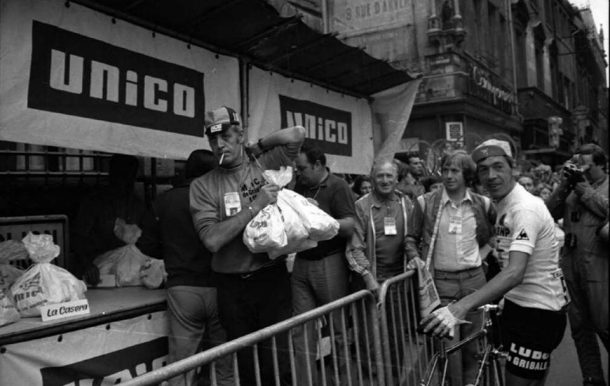 Daniel Mangeas: la voix de l'artiste! 10 Daniel Mangeas sur son premier tour de France (a droite) en 1974 (photo Bernard Faille)