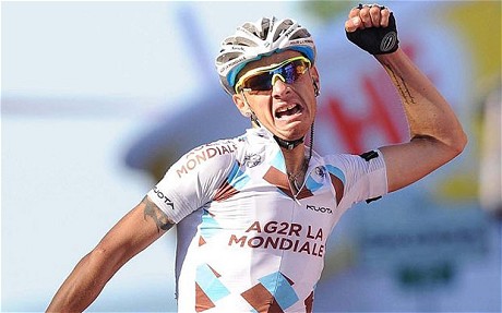 John Gadret: Au nom de tous les siens ! 8 sur le Giro, il a marqué de son empreinte (Photo EPA)