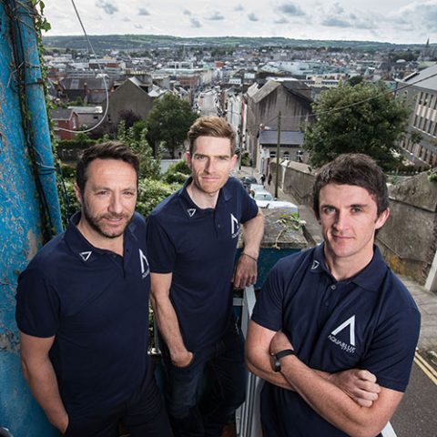 Team Aqua Blue Sport Announcement Cork City, Monday 3rd November 2016: Former Olympic cyclist and World Track Champion Martyn Irvine is pictured alongside Sporting Director Tim Barry and Director of Athletic Performance Stephen Barrett at the launch of Team Aqua Blue Sport, Ireland's first UCI Professional Continental cycling team. Picture: Cathal Noonan