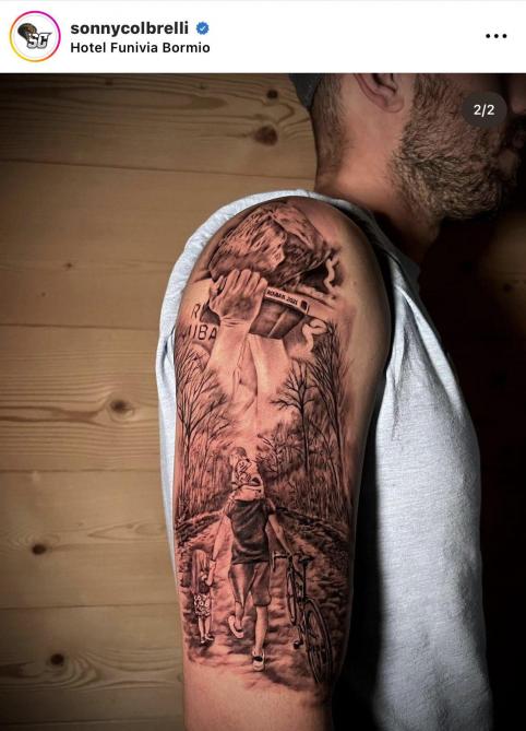 Sonny Colbrelli se fait tatouer le pavé de Roubaix et la Trouée d'Arenberg 9 sonny