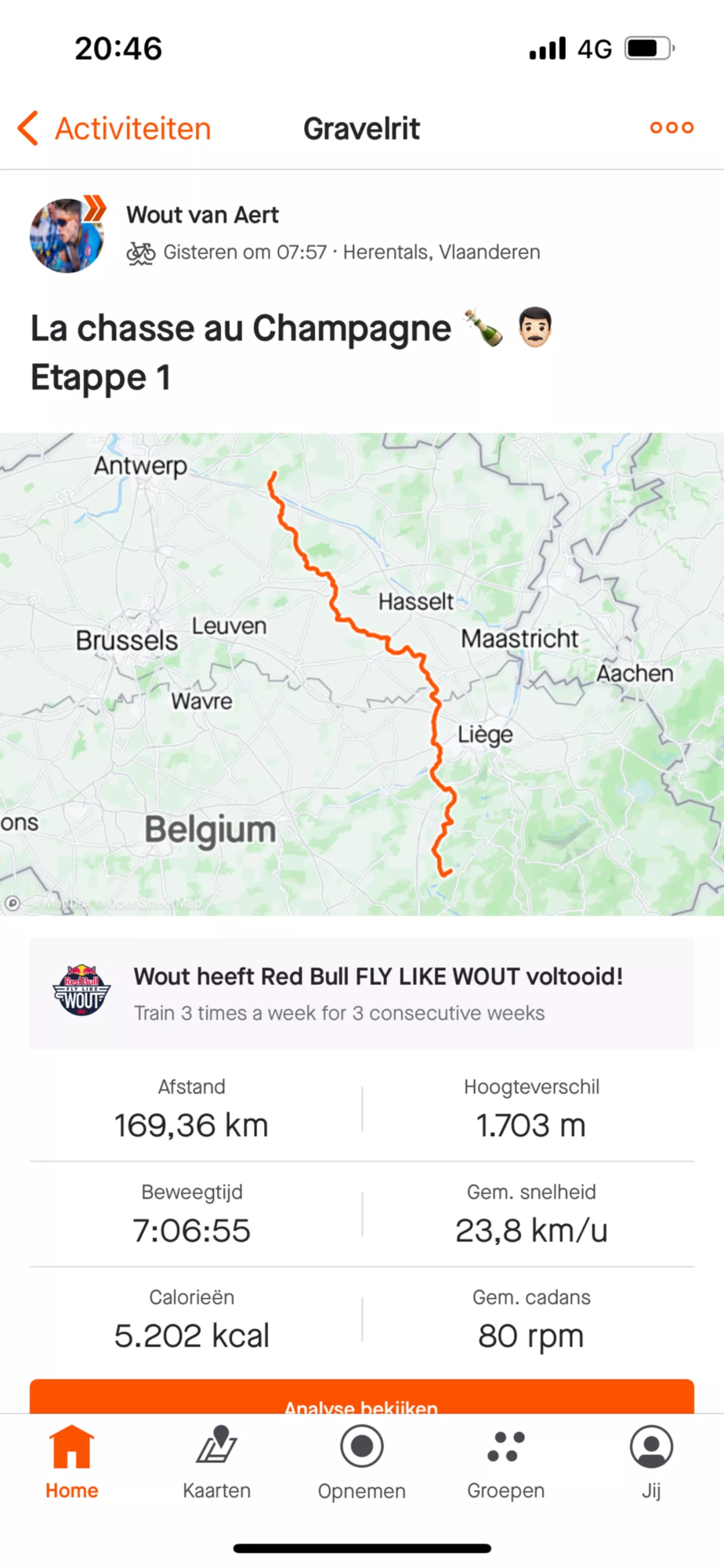 Wout van Aert se fait un raid en vélo pour "chasser du champagne" en .... Champagne 8 image
