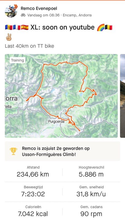 Remco Evenepoel montre qu'il est en forme après sa sortie d'entraînement 7 soon 1