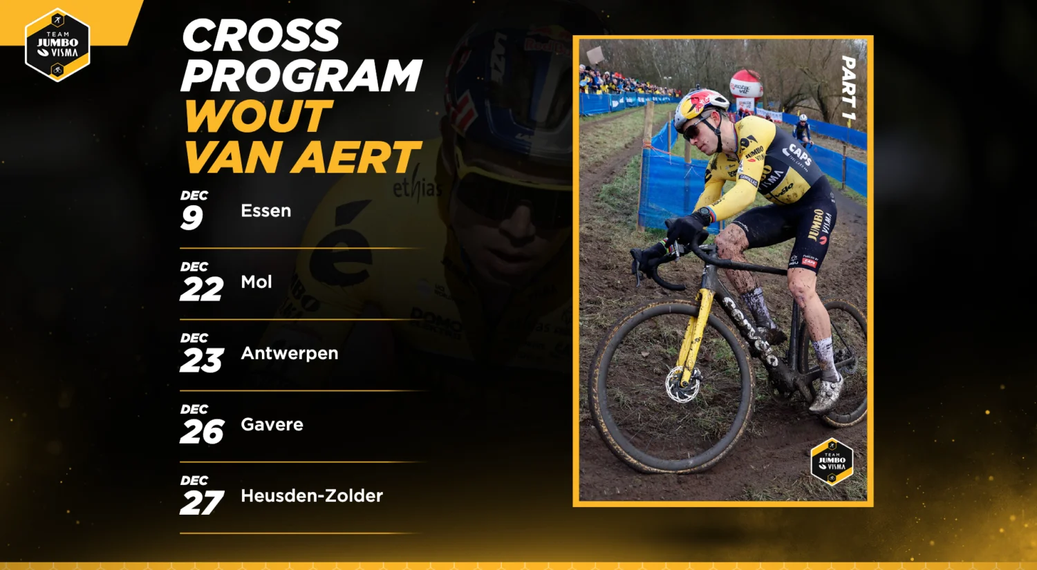 Wout van Aert publie son calendrier de cross, 6 duels prévus avec Mathieu van der Poel 7 fane
