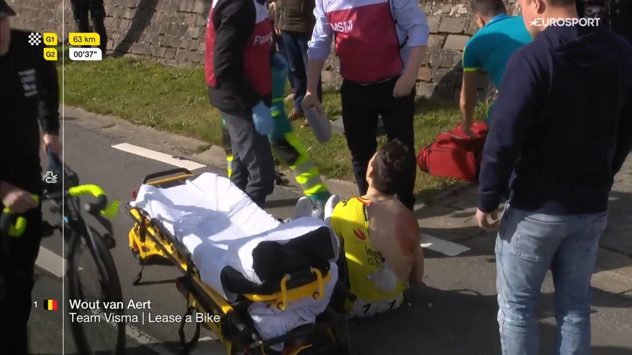 Fracture de la clavicule et côtes cassées pour Wout van Aert 7 fvs