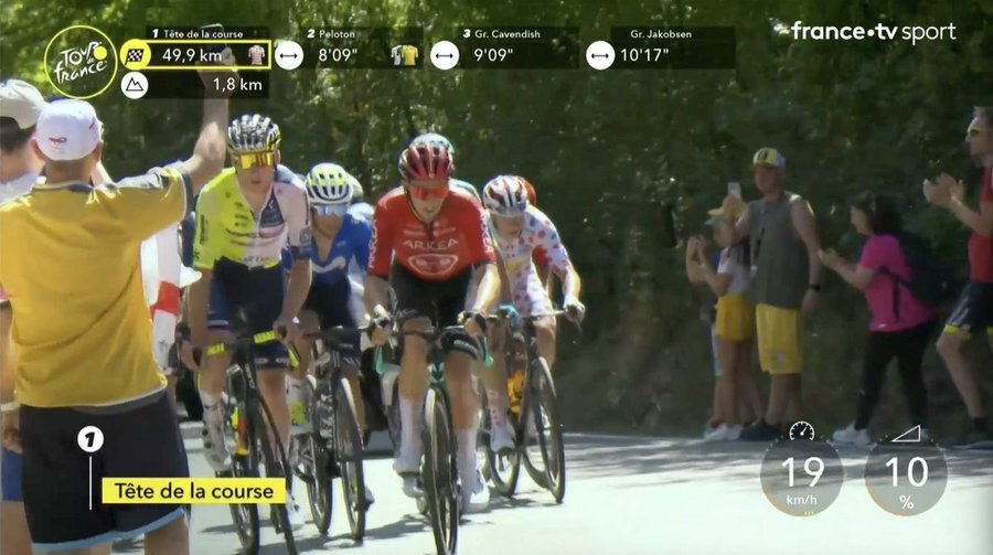 Kevin Vauquelin apporte la première victoire sur la Grande Boucle au team Arkea B&B, Tadej Pogacar leader du général 7 maid