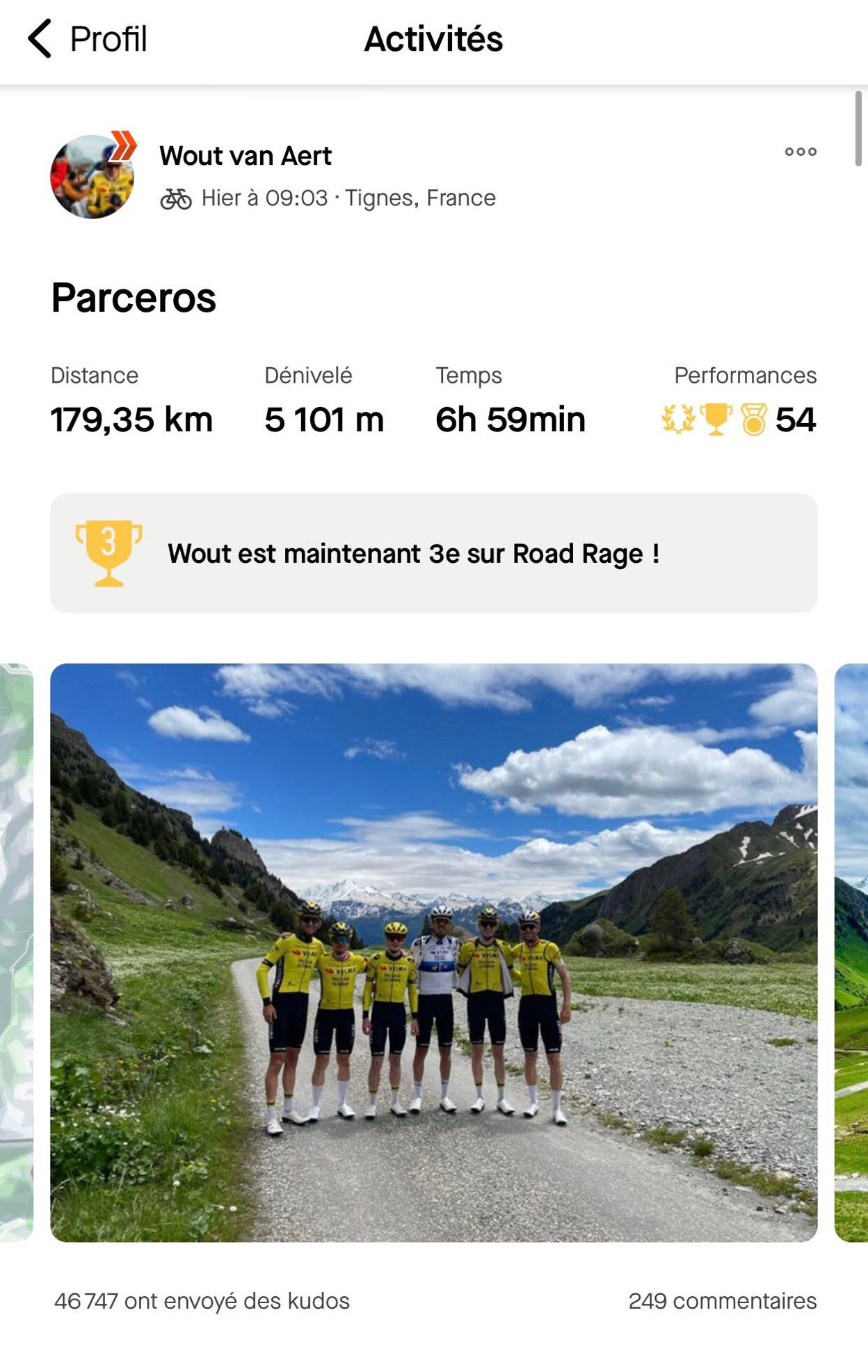 Jonas Vingegaard, Wout van Aert et la Visma Lease a Bike à l'entraînement en vue du Tour de France 7 voulu