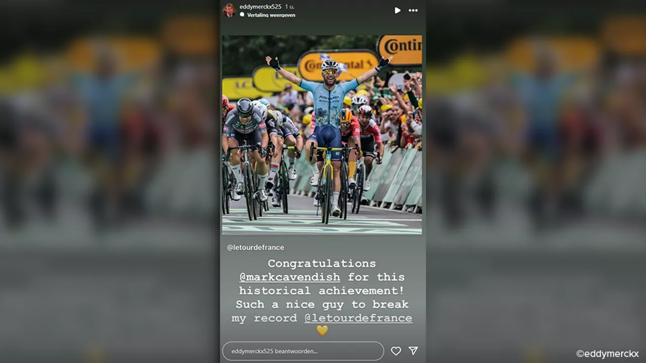 Eddy Merckx: "C'est vraiment un gars sympa qui bat mon record" 7 puatina 1